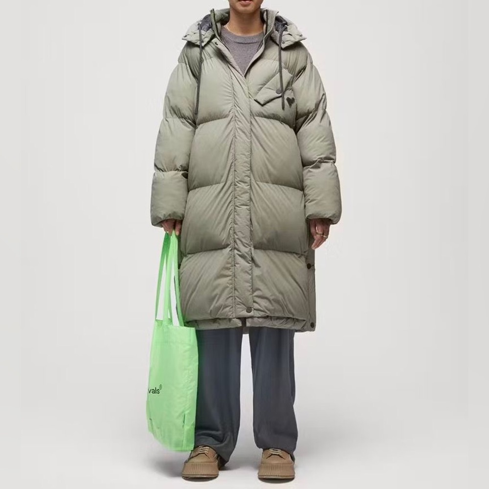 The Arrivals turbo sleeper Hooded puffer coat in green size S